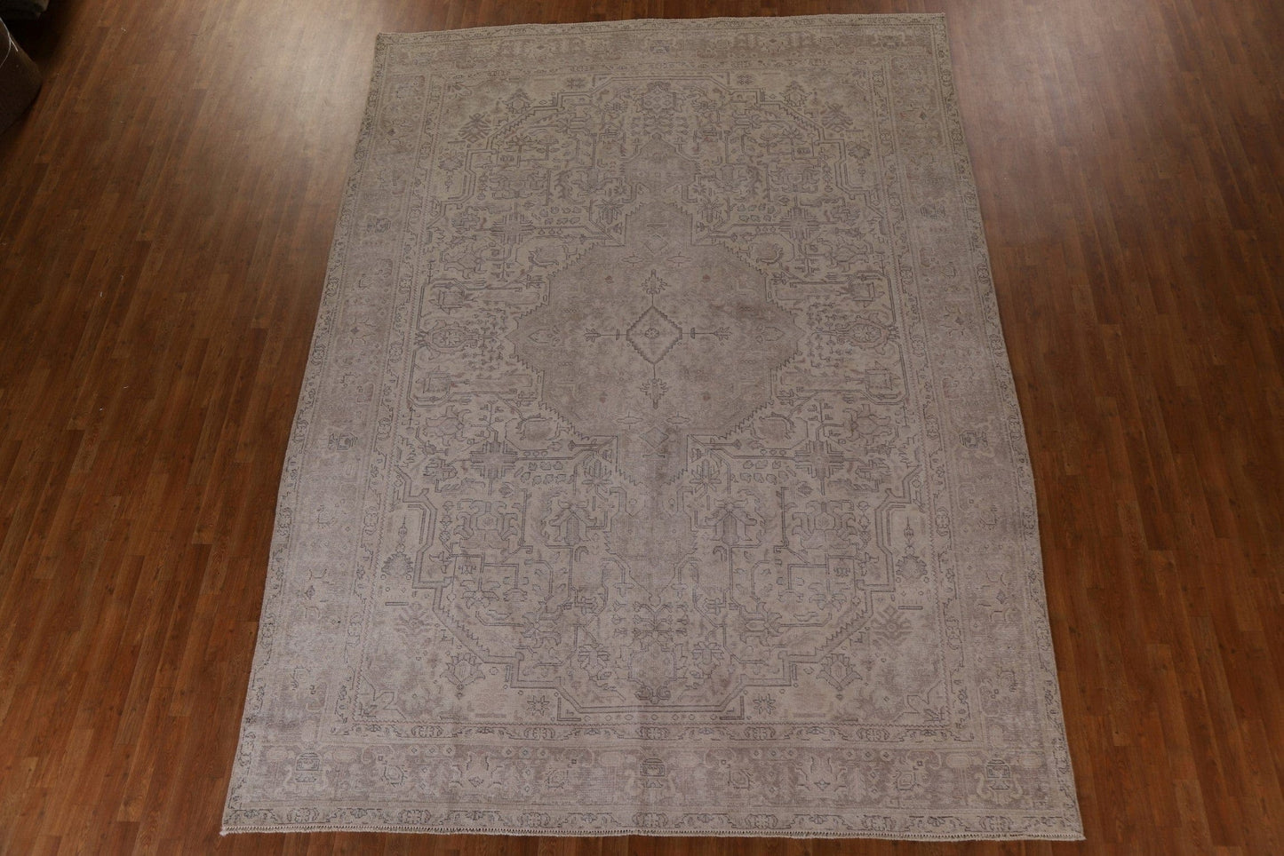 Distressed Muted Tabriz Persian Area Rug 10x13