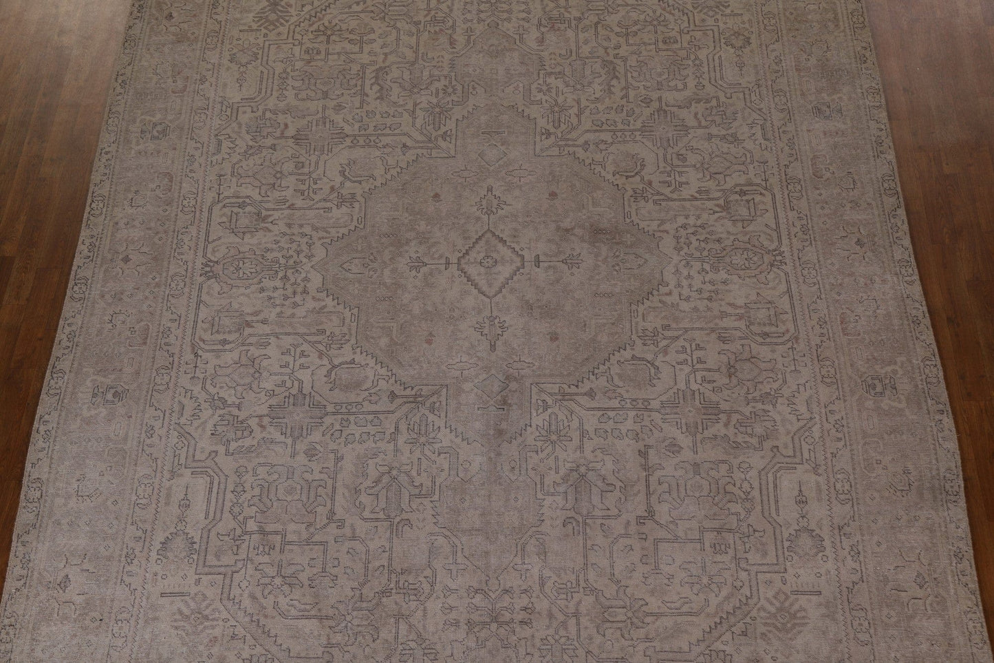 Distressed Muted Tabriz Persian Area Rug 10x13