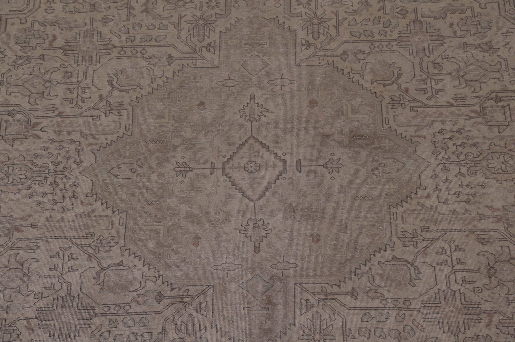 Distressed Muted Tabriz Persian Area Rug 10x13