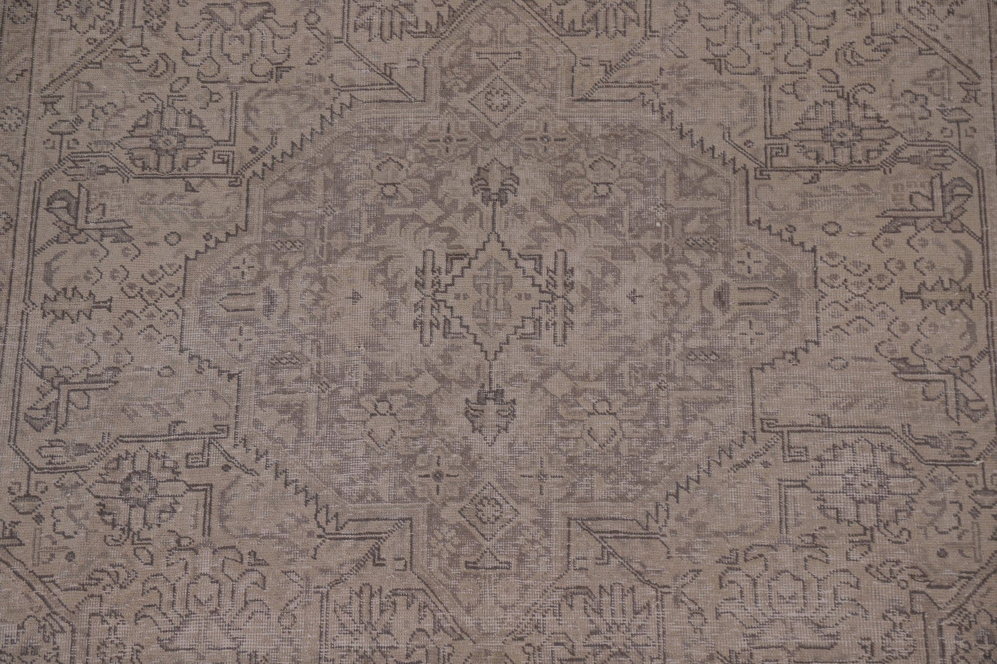 Distressed Muted Tabriz Persian Area Rug 7x9