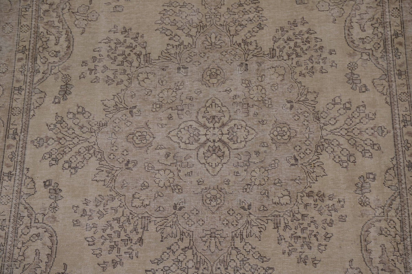 Distressed Wool Tabriz Persian Area Rug 7x10