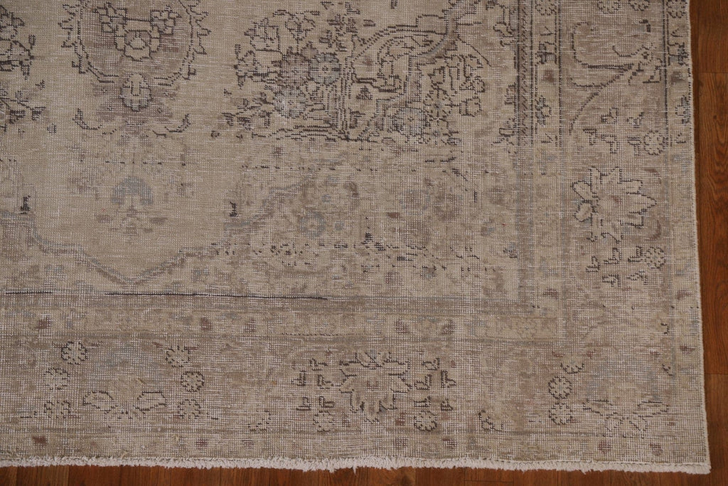 Distressed Wool Tabriz Persian Area Rug 7x10