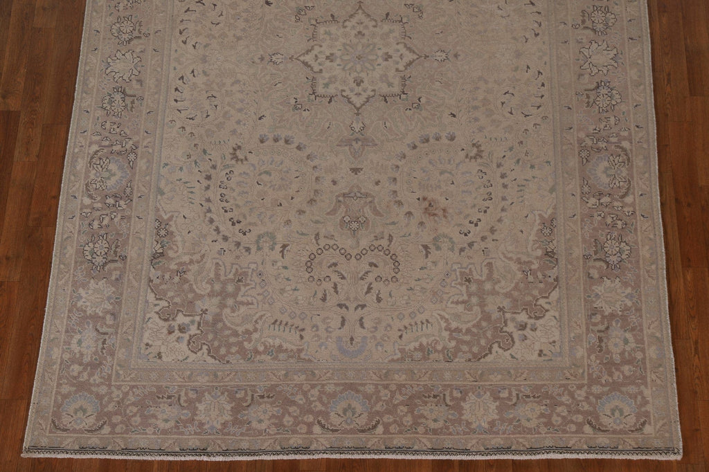 Distressed Vintage Tabriz Persian Area Rug 7x10