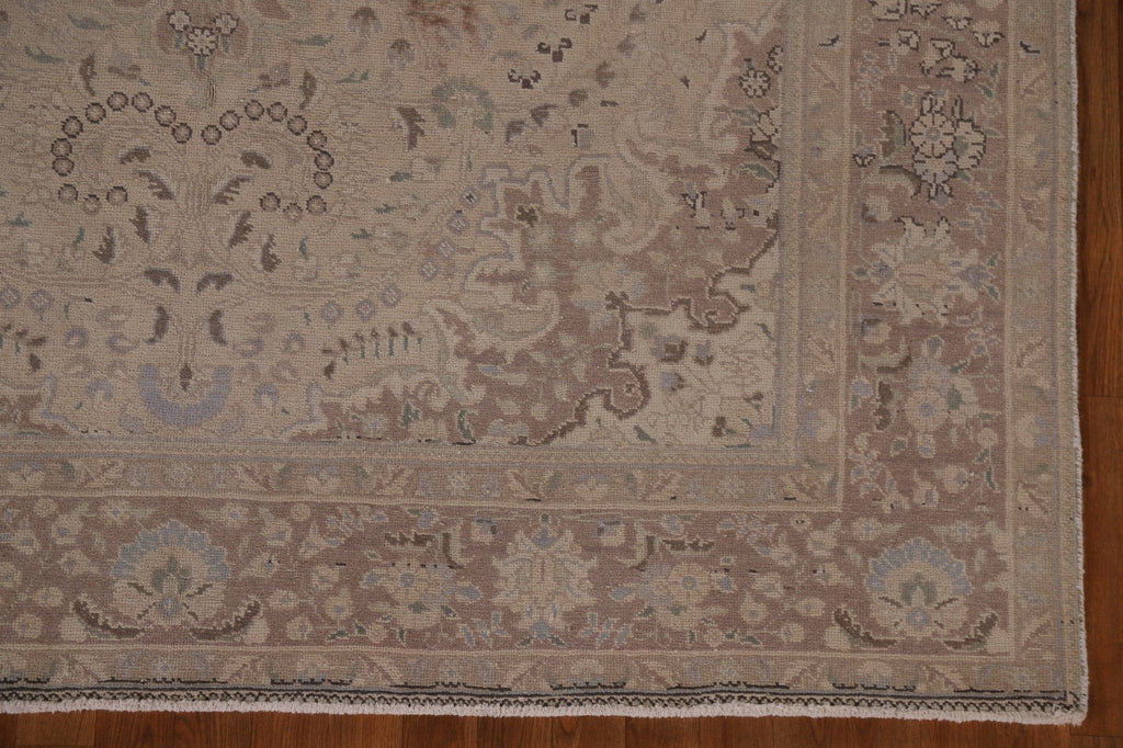 Distressed Vintage Tabriz Persian Area Rug 7x10