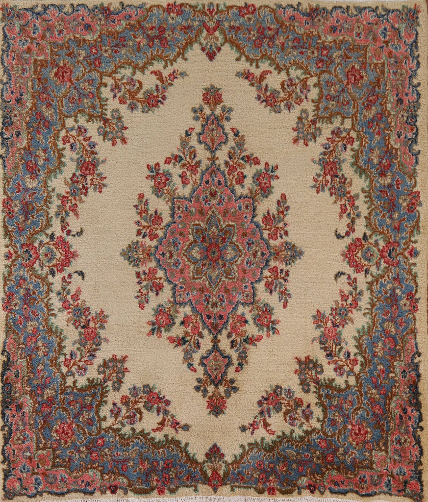 Vegetable Dye Kerman Persian Square Area Rug 6x6