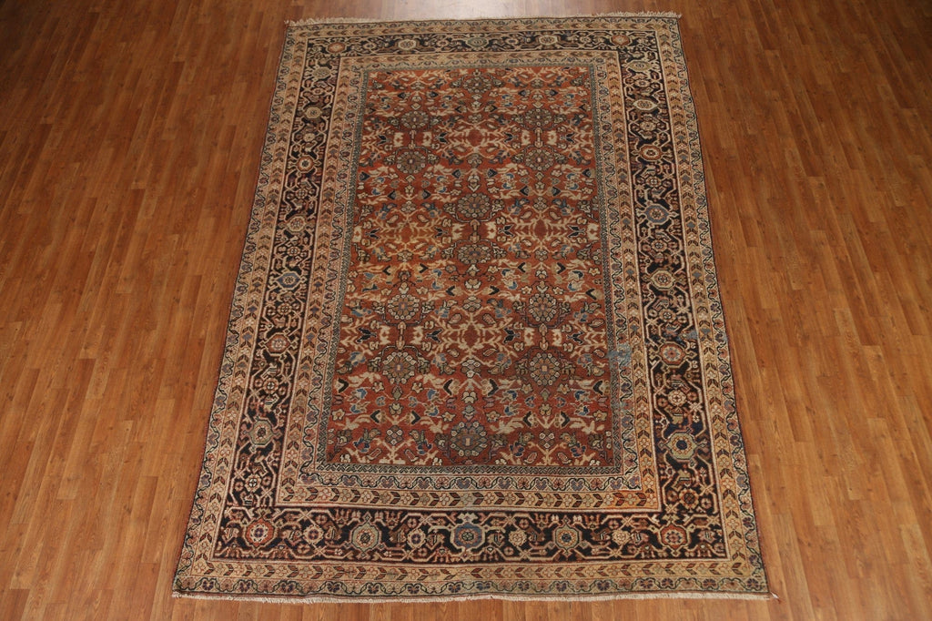 Antique Floral Mahal Persian Area Rug 8x11