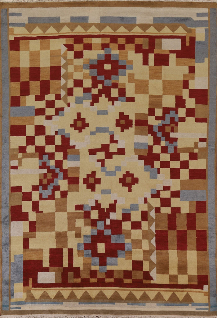 Abstract Gabbeh Geometric Area Rug 8x10