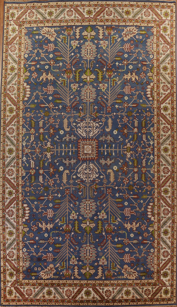 Blue Geometric Heriz Serapi Oriental Large Rug 12x18