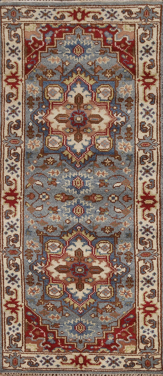 Blue Heriz Serapi Oriental Wool Rug 3x6