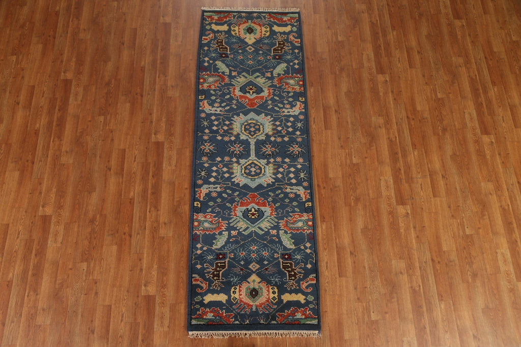 Blue Heriz Serapi Oriental Runner Rug 3x8