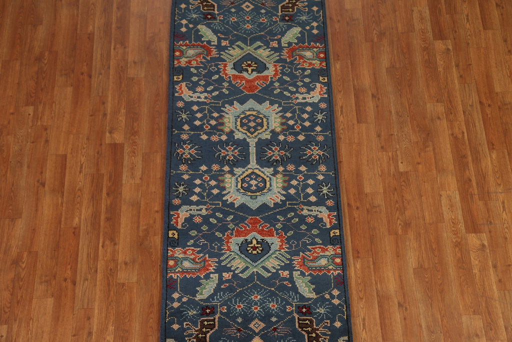 Blue Heriz Serapi Oriental Runner Rug 3x8