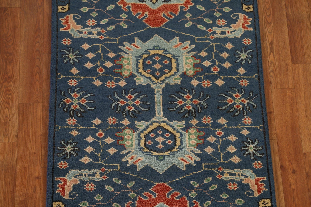 Blue Heriz Serapi Oriental Runner Rug 3x8