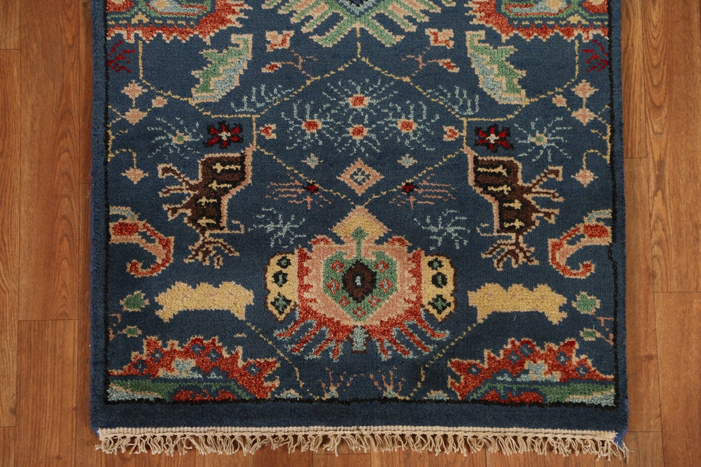 Blue Heriz Serapi Oriental Runner Rug 3x8