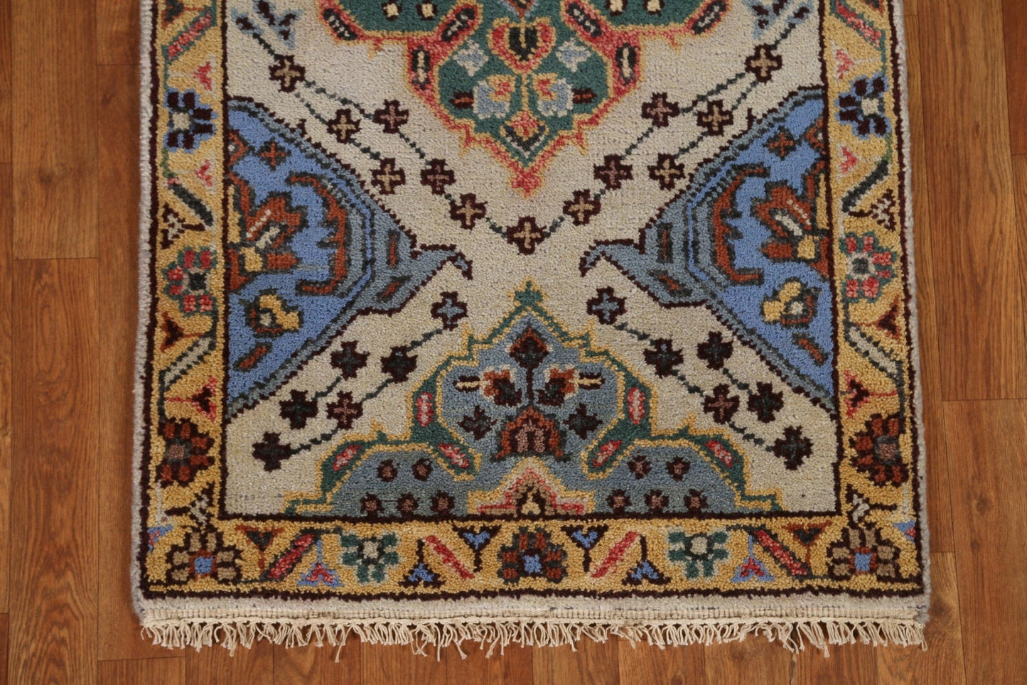 Geometric Heriz Serapi Runner Rug 3x8