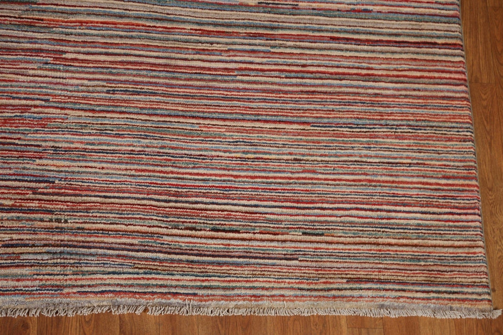 Striped Gabbeh Kashkoli Modern Large Rug 10x15