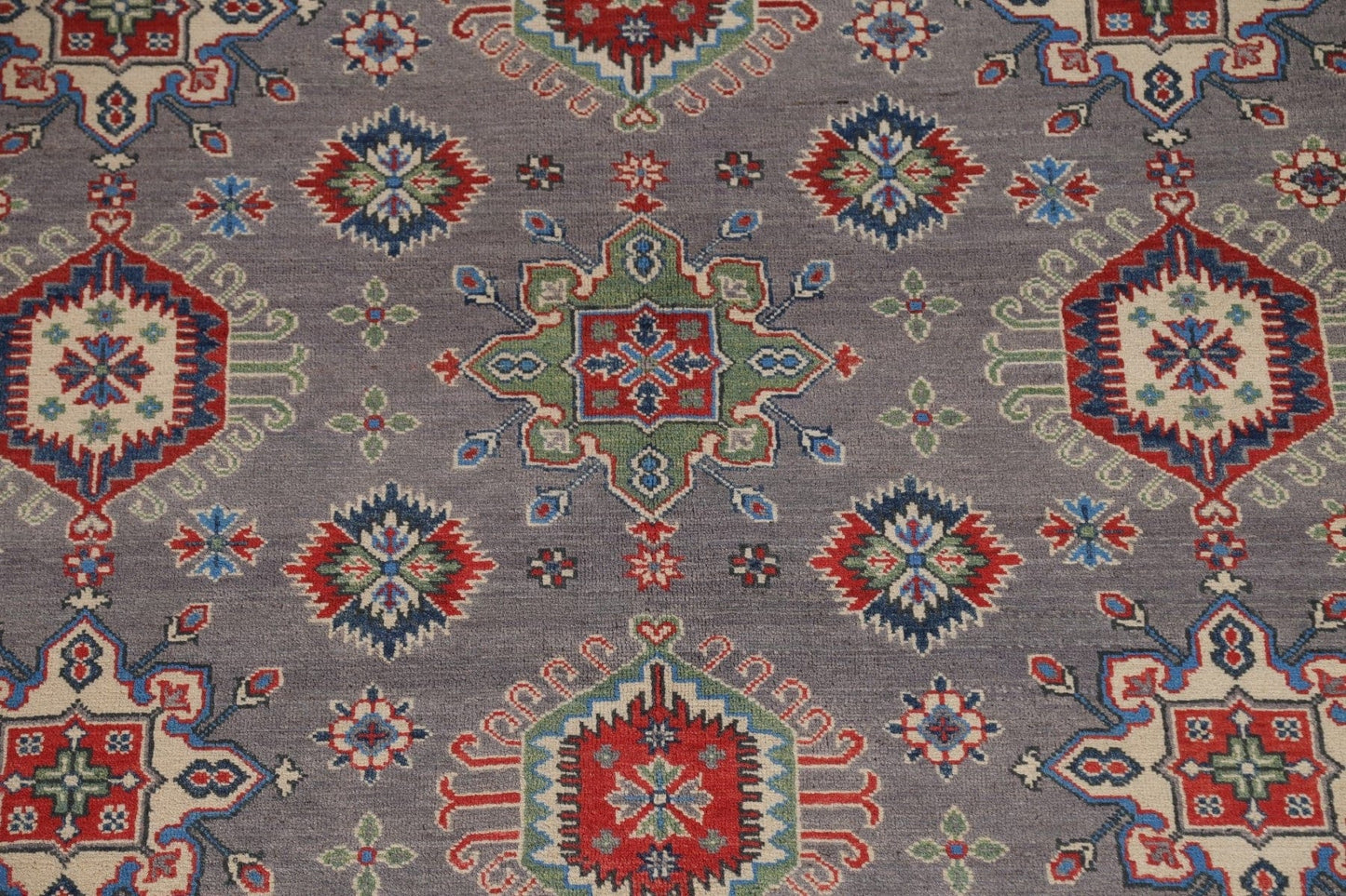 Geometric Kazak Vegetable Dye Area Rug 8x10