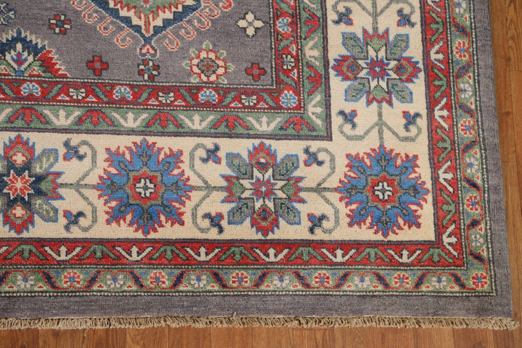 Geometric Kazak Vegetable Dye Area Rug 8x10