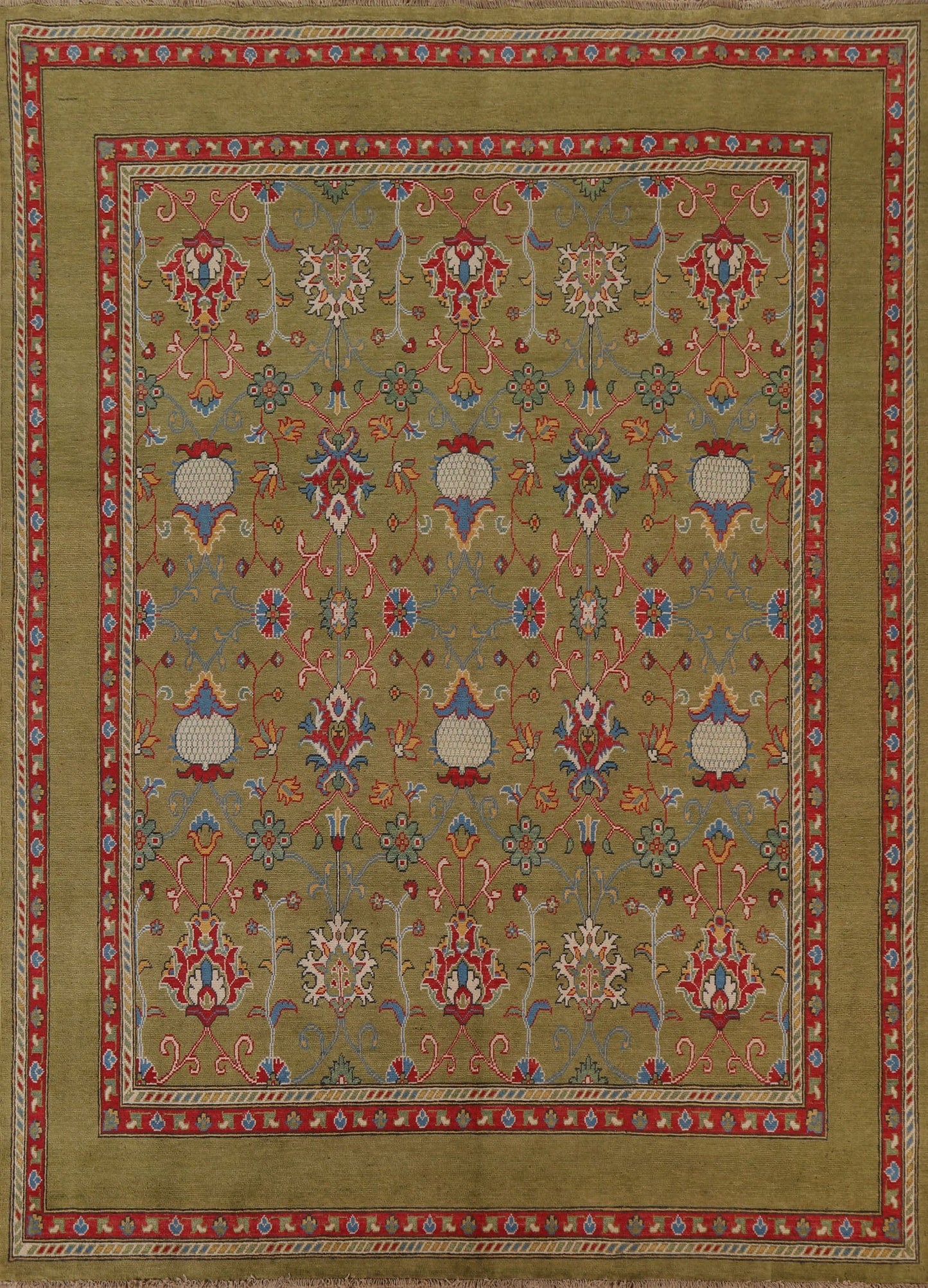 Vegetable Dye Kazak Oriental Area Rug 8x9