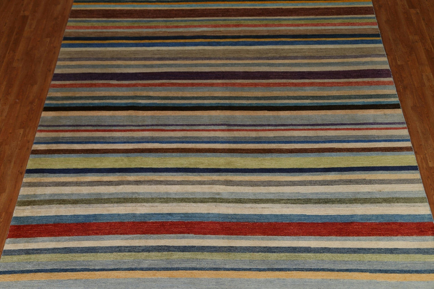 Striped Gabbeh Kashkoli Wool Area Rug 9x12