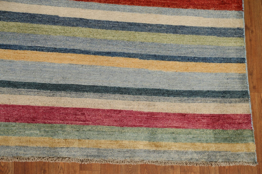 Striped Gabbeh Kashkoli Wool Area Rug 9x12