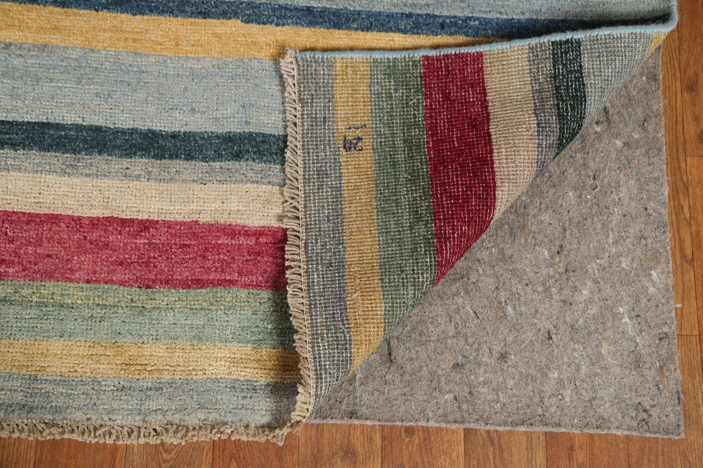 Striped Gabbeh Kashkoli Wool Area Rug 9x12