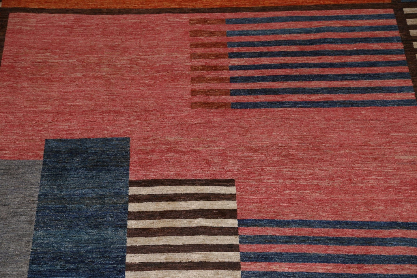 Modern Gabbeh Kashkoli Large Area Rug 10x14