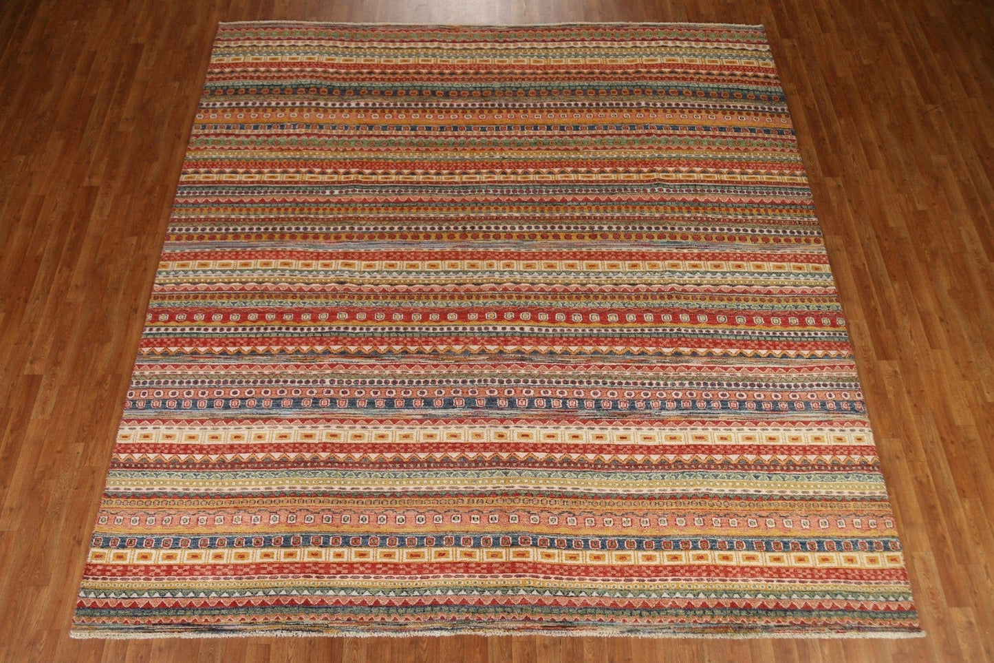 Square Kazak Vegetable Dye Area Rug 10x10