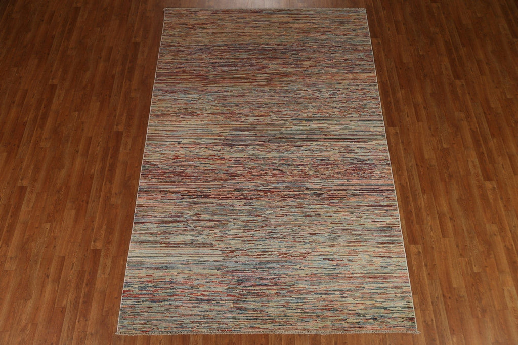 Striped Gabbeh Kashkoli Modern Area Rug 6x10