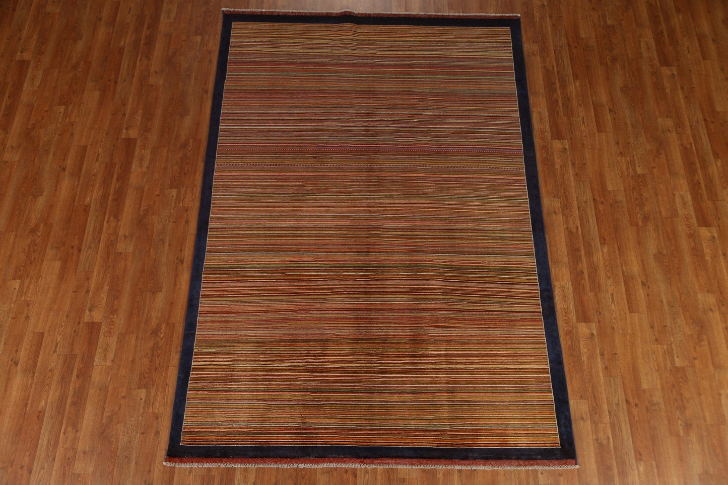 Striped Gabbeh Kashkoli Modern Area Rug 6x8