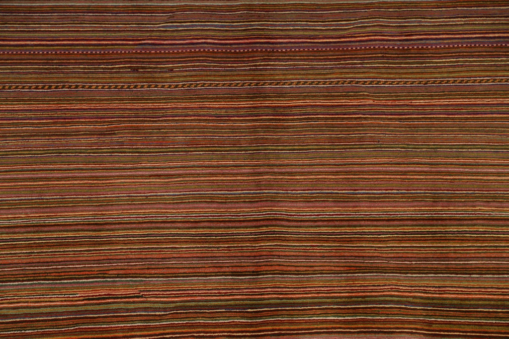 Striped Gabbeh Kashkoli Modern Area Rug 6x8