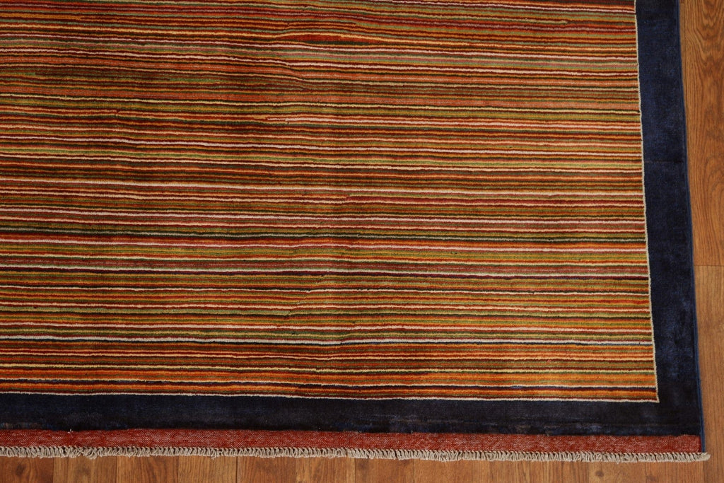 Striped Gabbeh Kashkoli Modern Area Rug 6x8