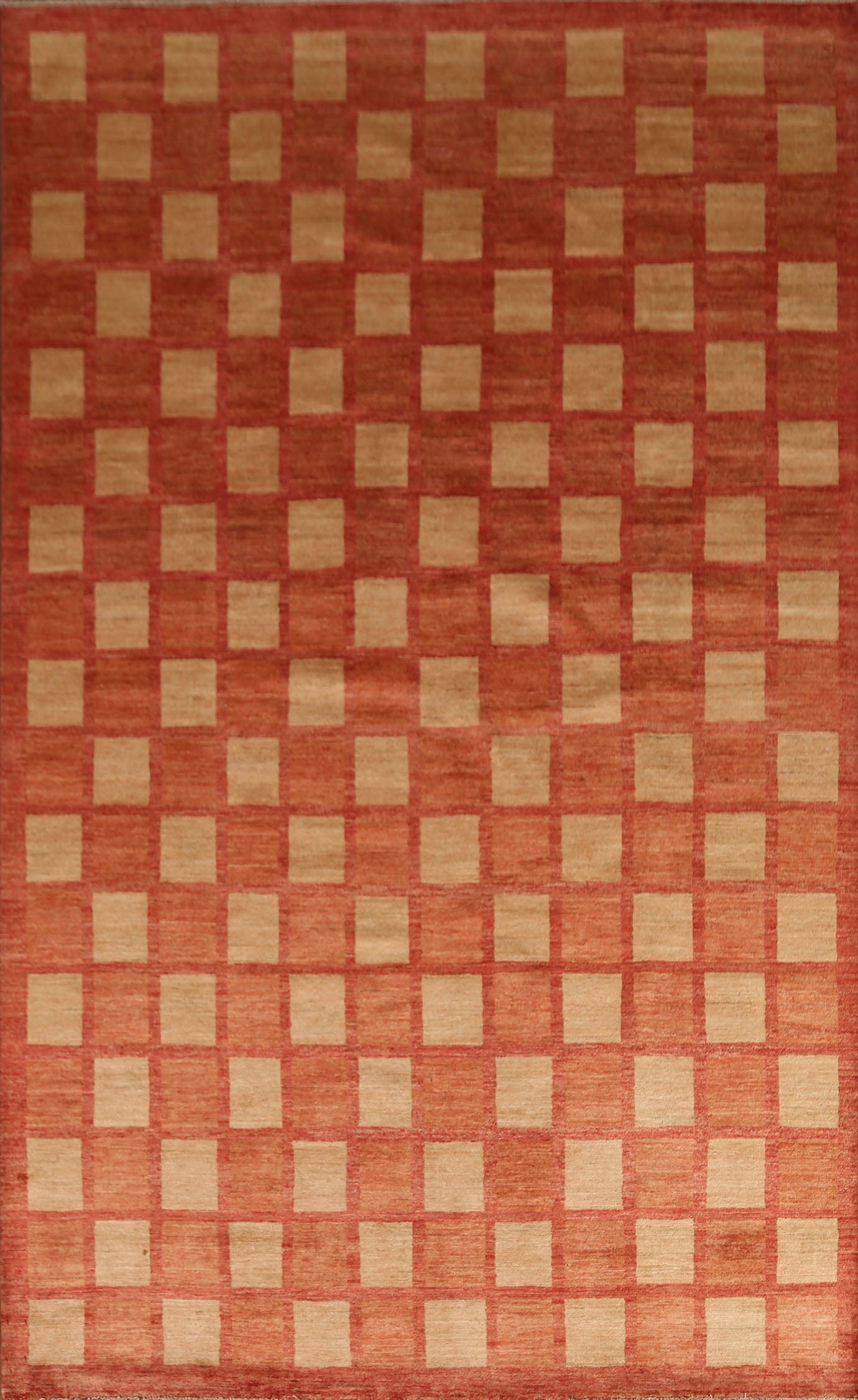 Checkered Gabbeh Kashkoli Modern Area Rug 7x10