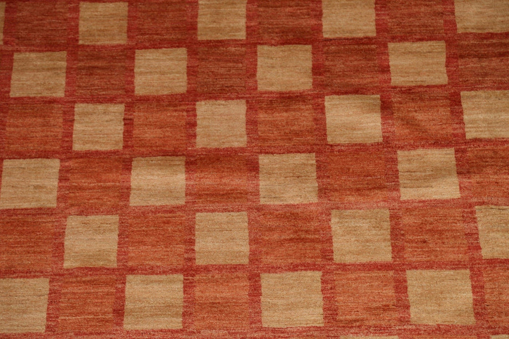 Checkered Gabbeh Kashkoli Modern Area Rug 7x10