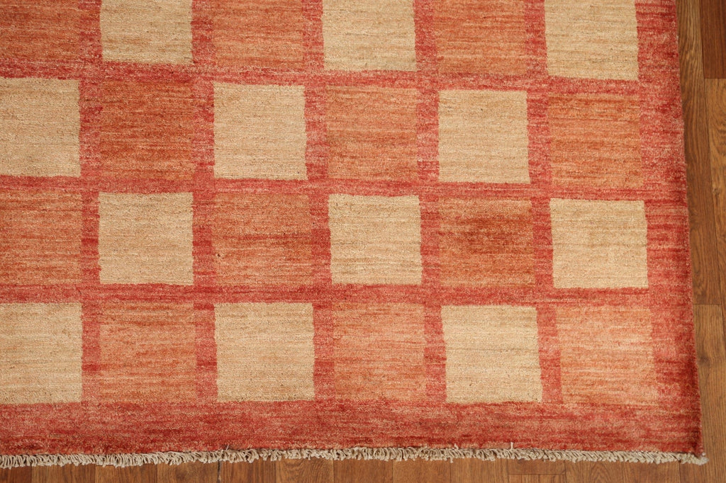 Checkered Gabbeh Kashkoli Modern Area Rug 7x10