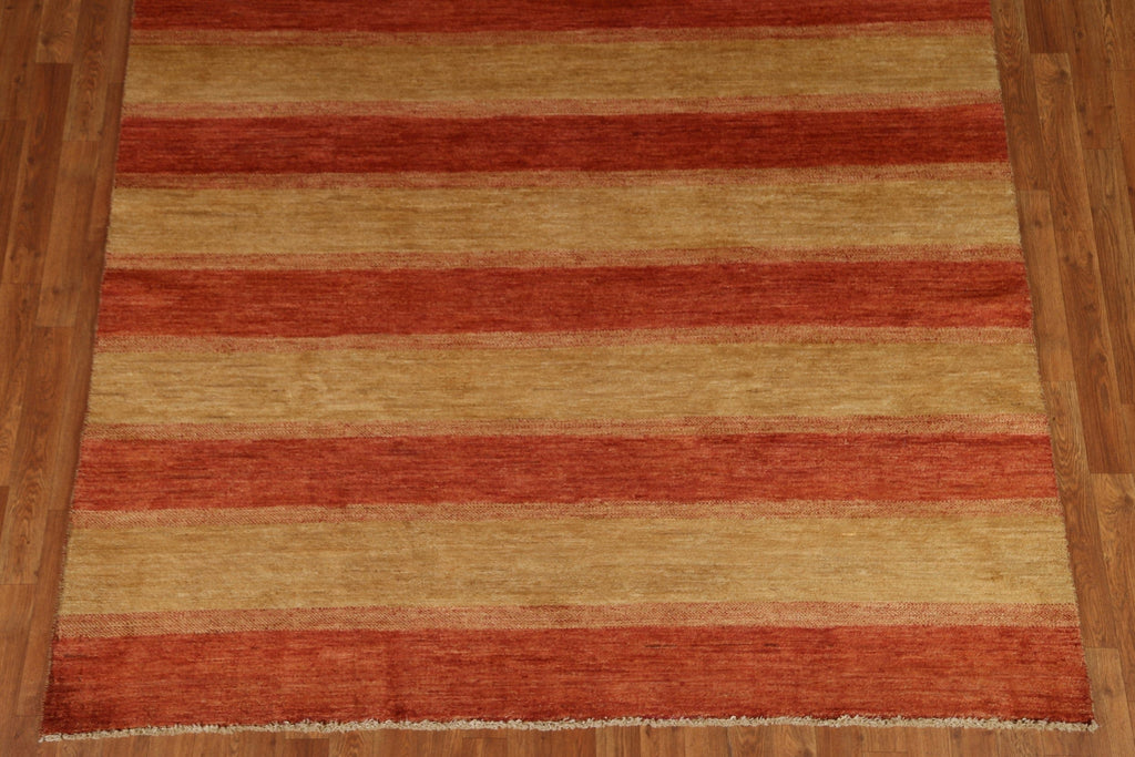 Striped Gabbeh Kashkoli Oriental Area Rug 6x9