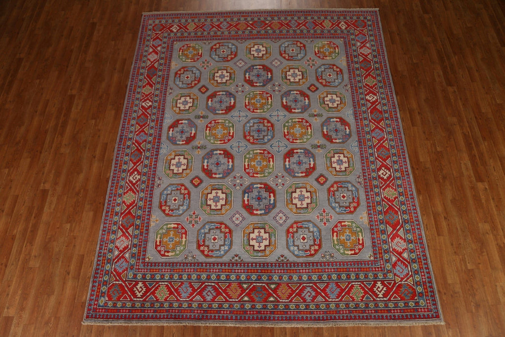 Geometric Kazak Vegetable Dye Area Rug 8x10