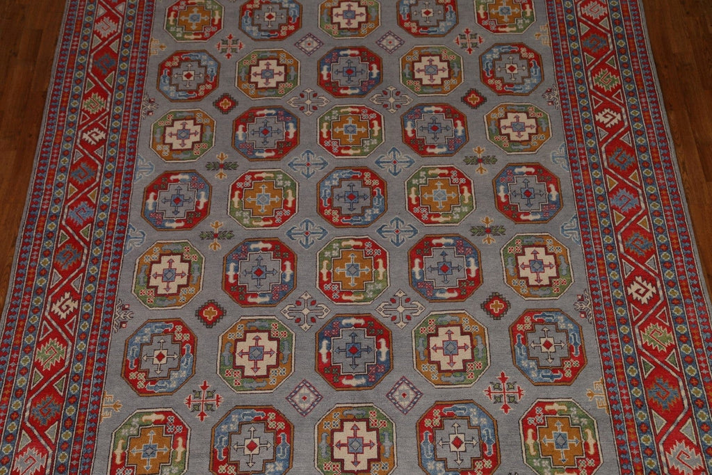 Geometric Kazak Vegetable Dye Area Rug 8x10