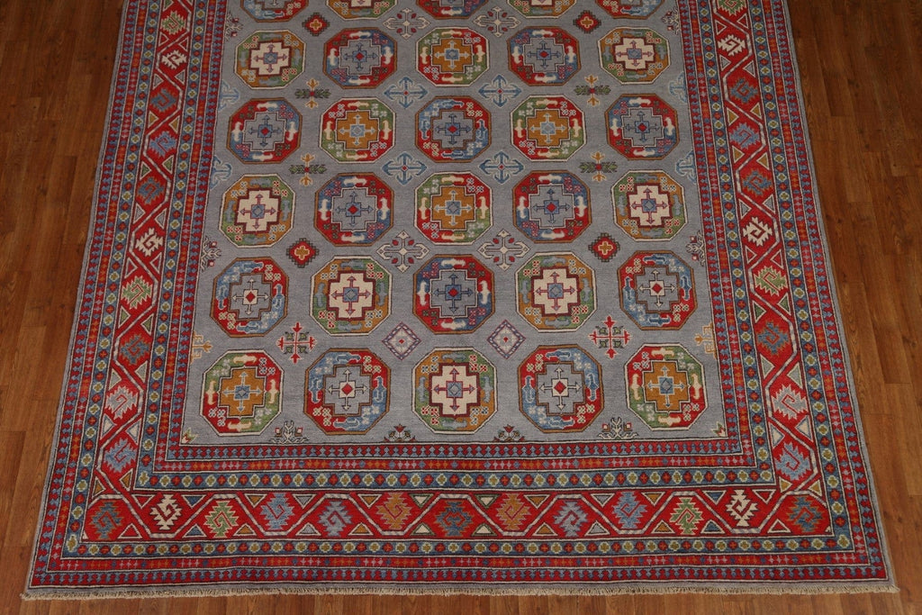 Geometric Kazak Vegetable Dye Area Rug 8x10