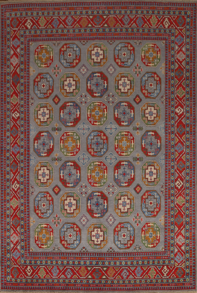 Geometric Kazak Vegetable Dye Area Rug 8x10