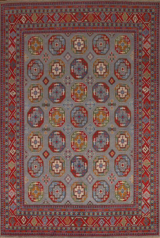 Geometric Kazak Vegetable Dye Area Rug 8x10