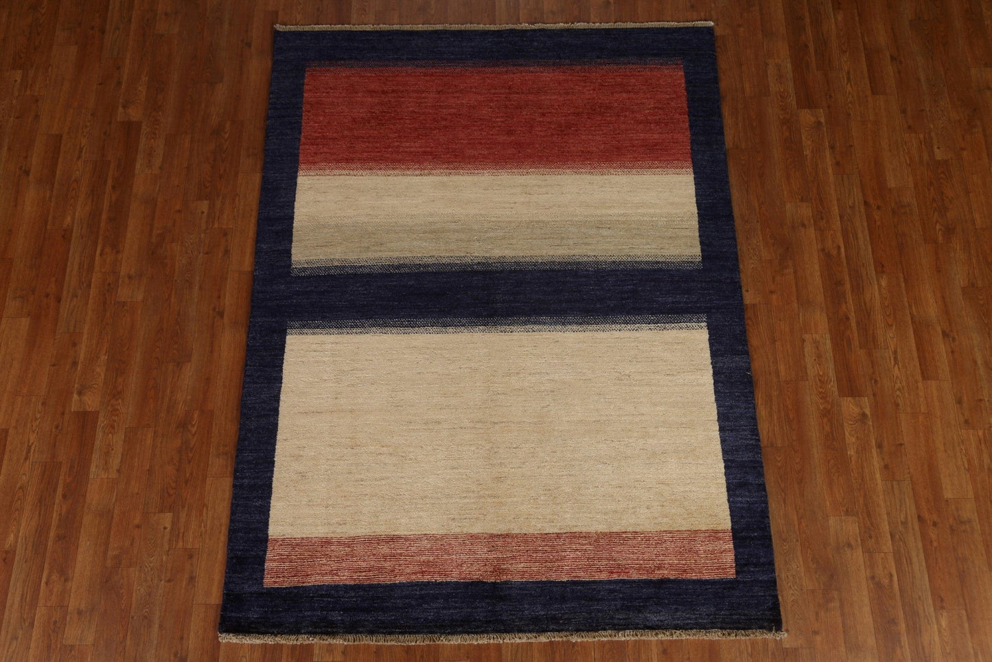 Contemporary Gabbeh Kashkoli Oriental Area Rug 5x7