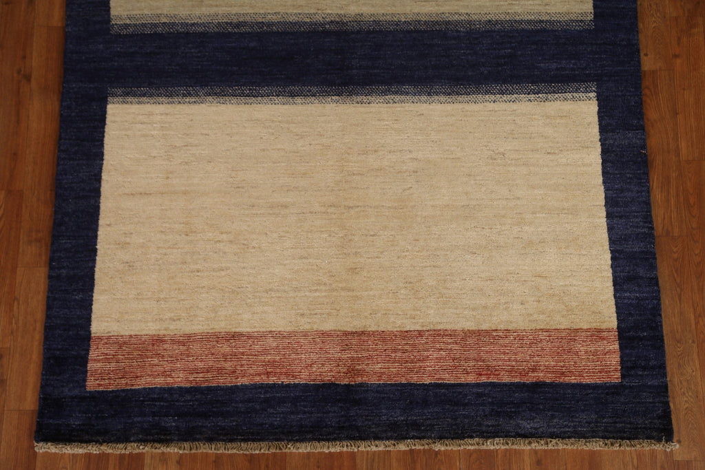 Contemporary Gabbeh Kashkoli Oriental Area Rug 5x7