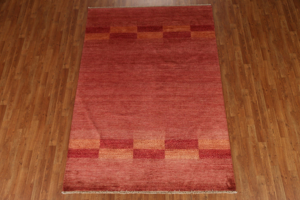 Contemporary Gabbeh Kashkoli Area Rug 6x8