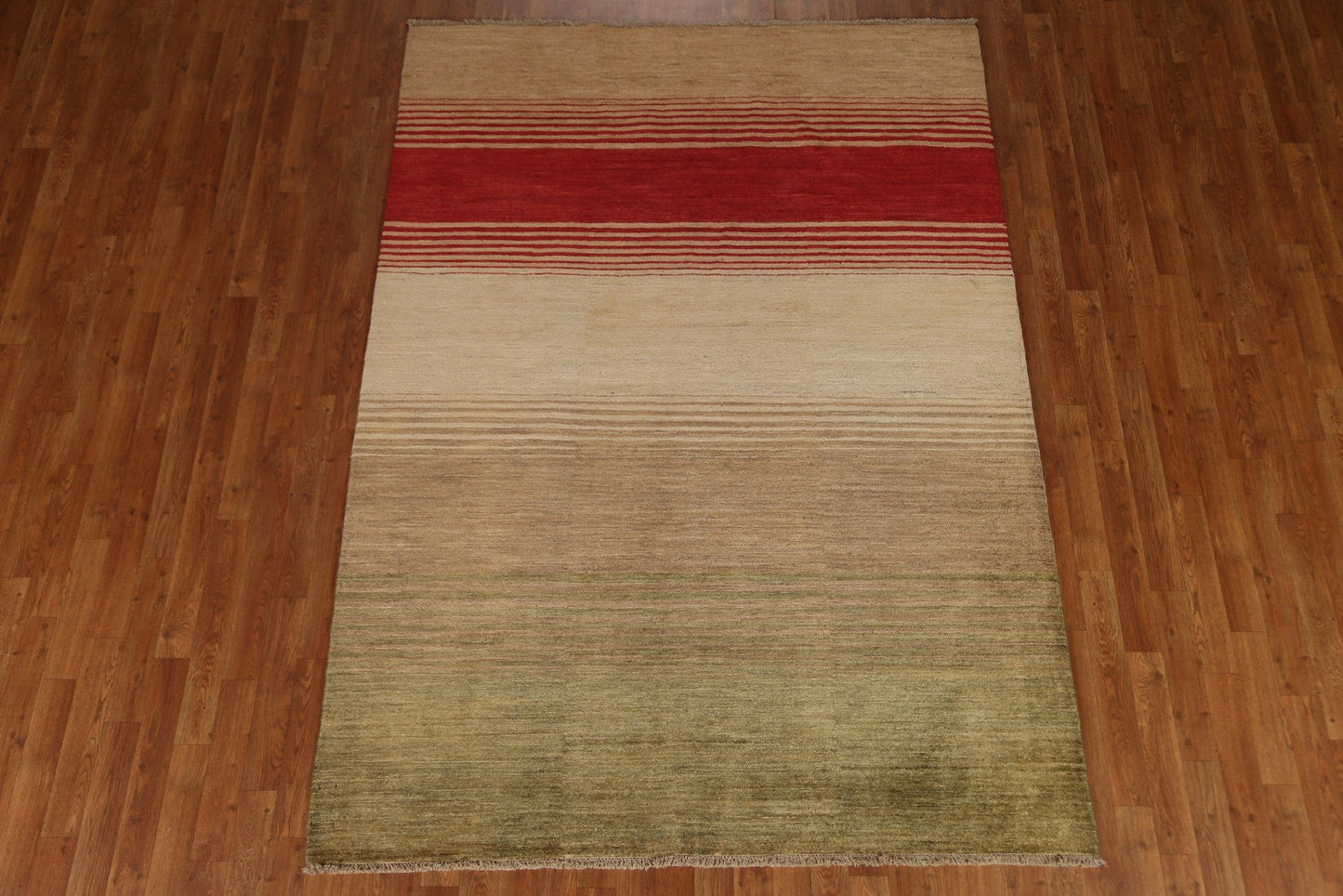 Striped Gabbeh Kashkoli Modern Area Rug 6x8