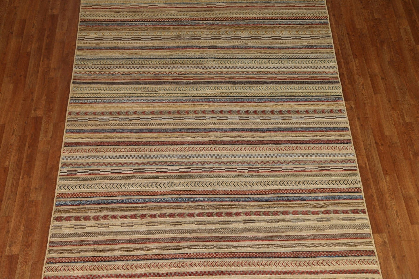 All-Over Striped Gabbeh Area Rug 7x10