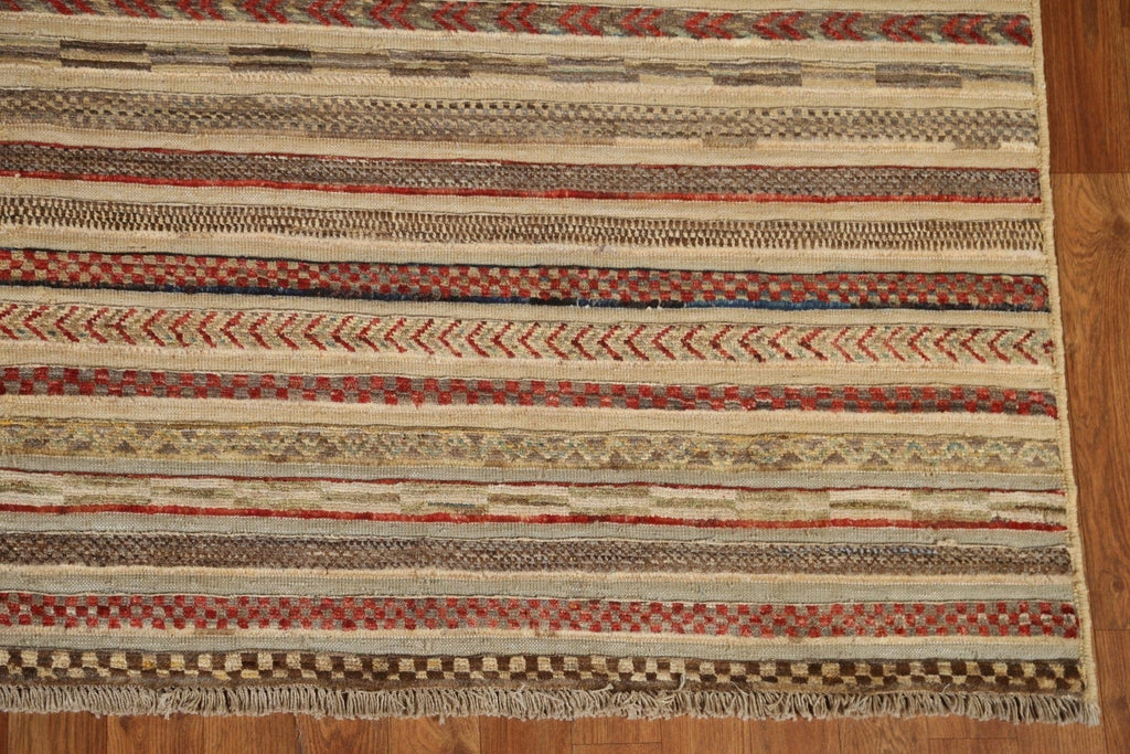 All-Over Striped Gabbeh Area Rug 7x10