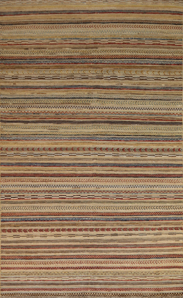 All-Over Striped Gabbeh Area Rug 7x10