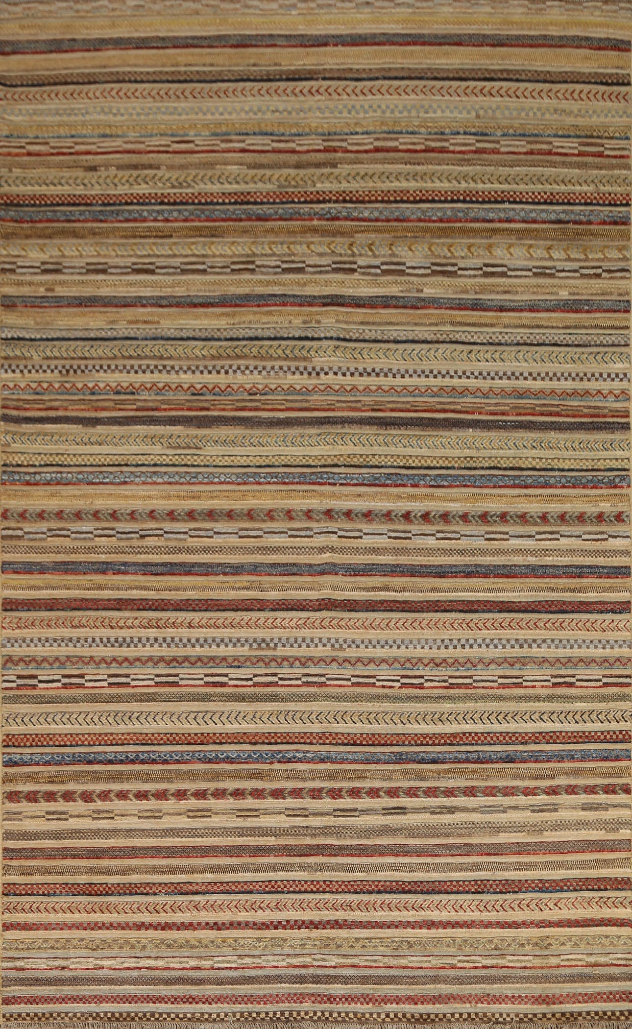 All-Over Striped Gabbeh Area Rug 7x10