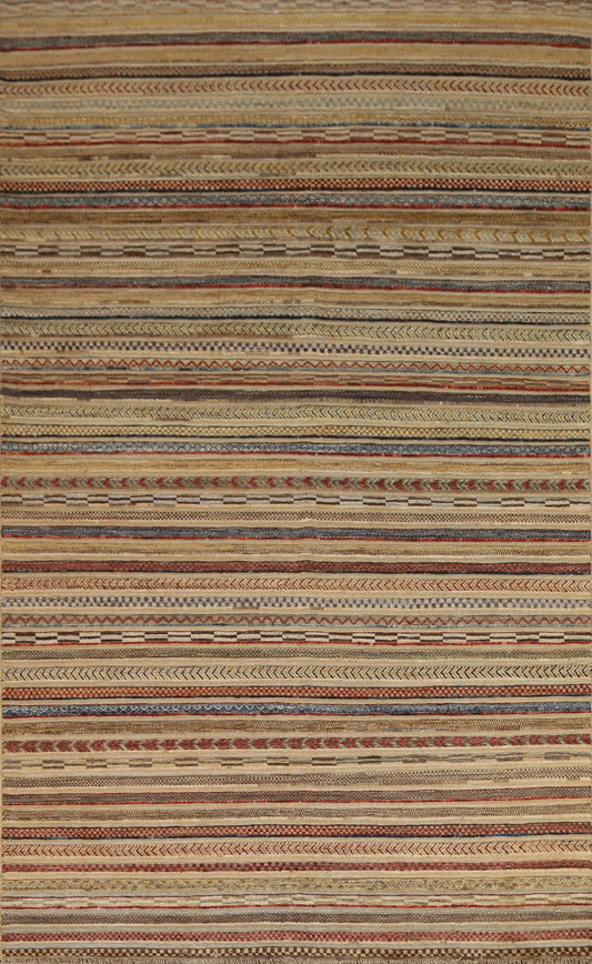 All-Over Striped Gabbeh Area Rug 7x10