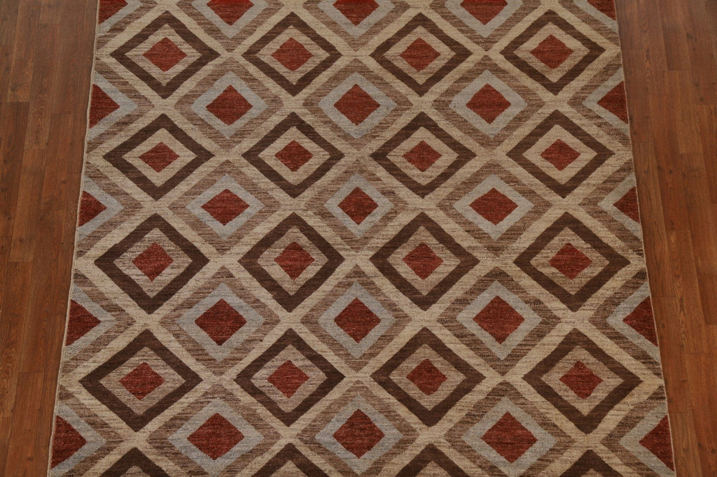 Geometric Gabbeh Kashkoli Wool Area Rug 7x9